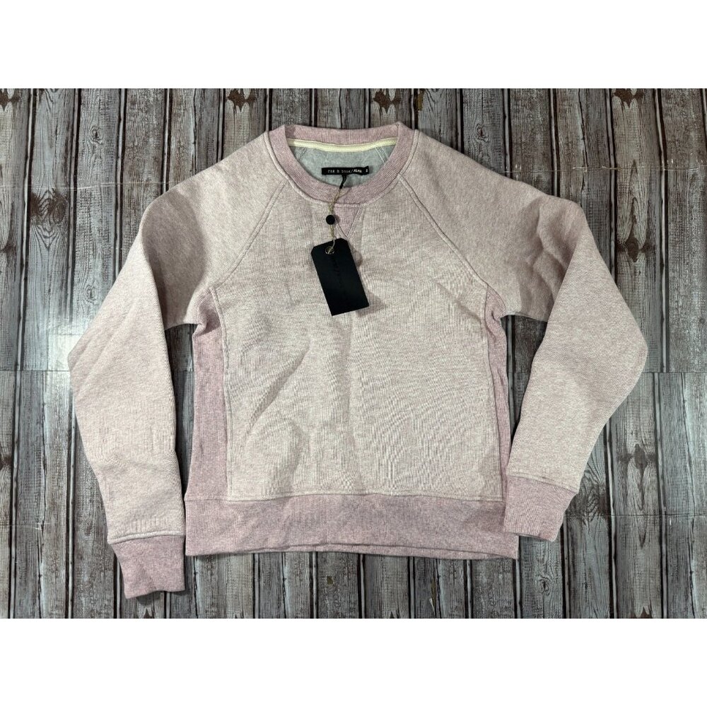Rag & Bone Langford cotton Sweatshirt color antique rose Size S NWT
